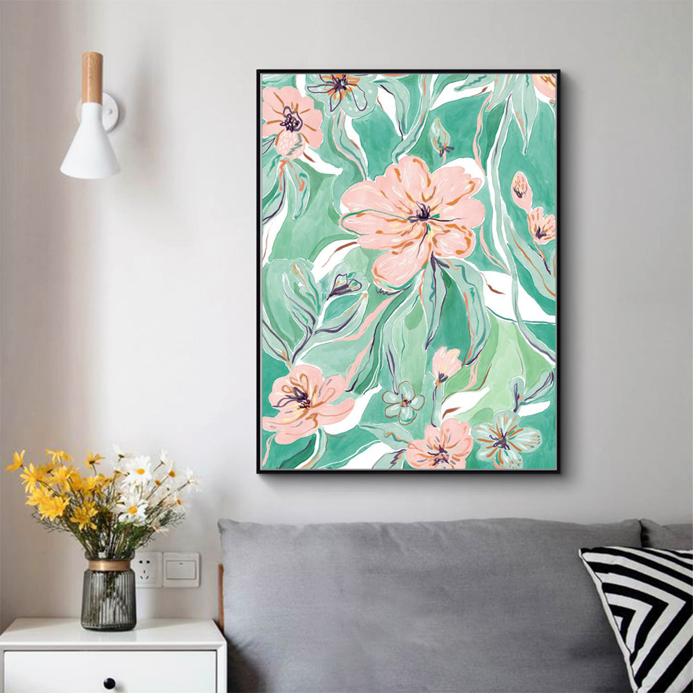 Tropical Floral Canvas Wall Art