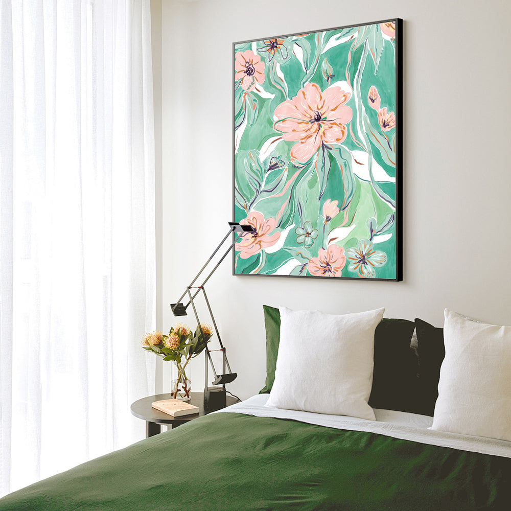 Tropical Floral Canvas Wall Art