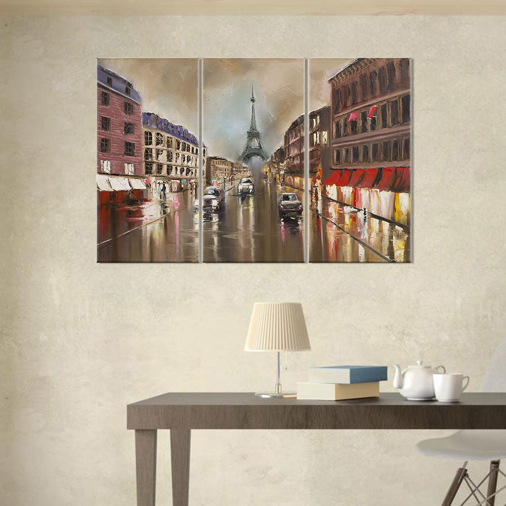 Paris Street Painting Canvas Wall Art