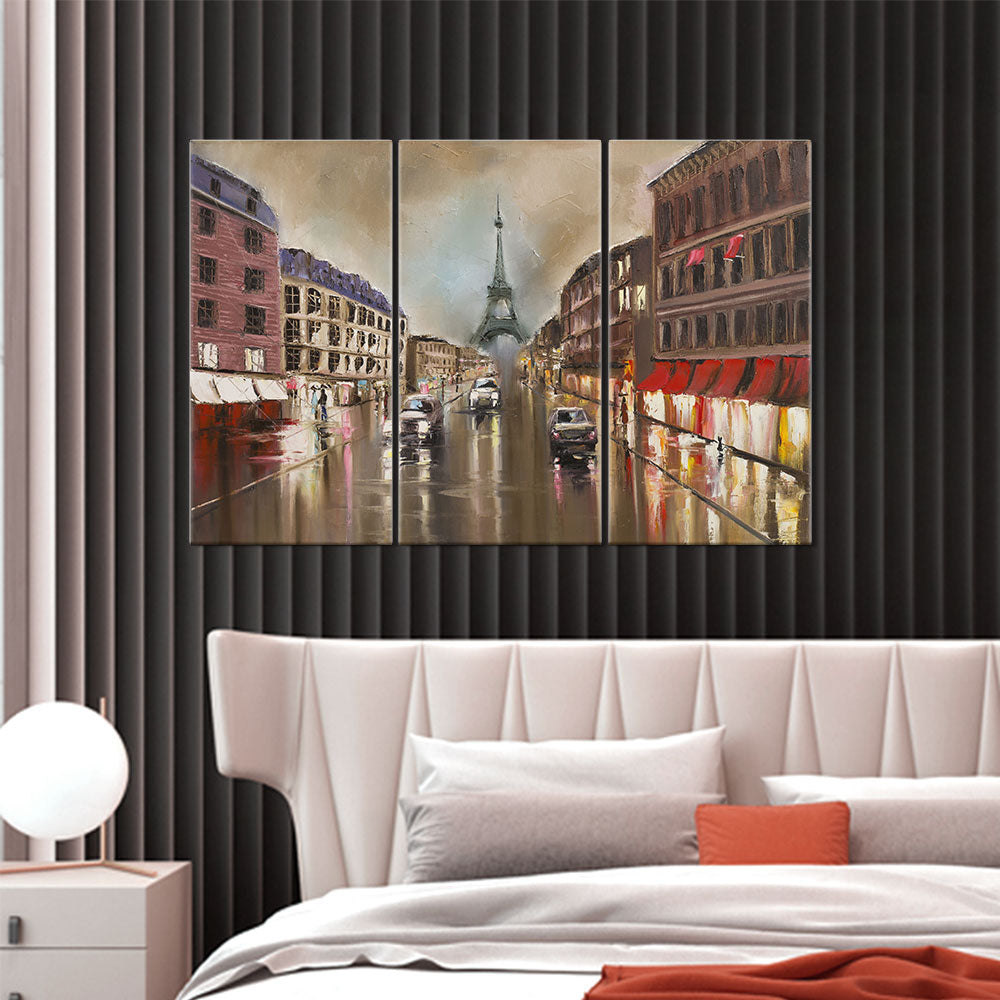 Paris Street Painting Canvas Wall Art