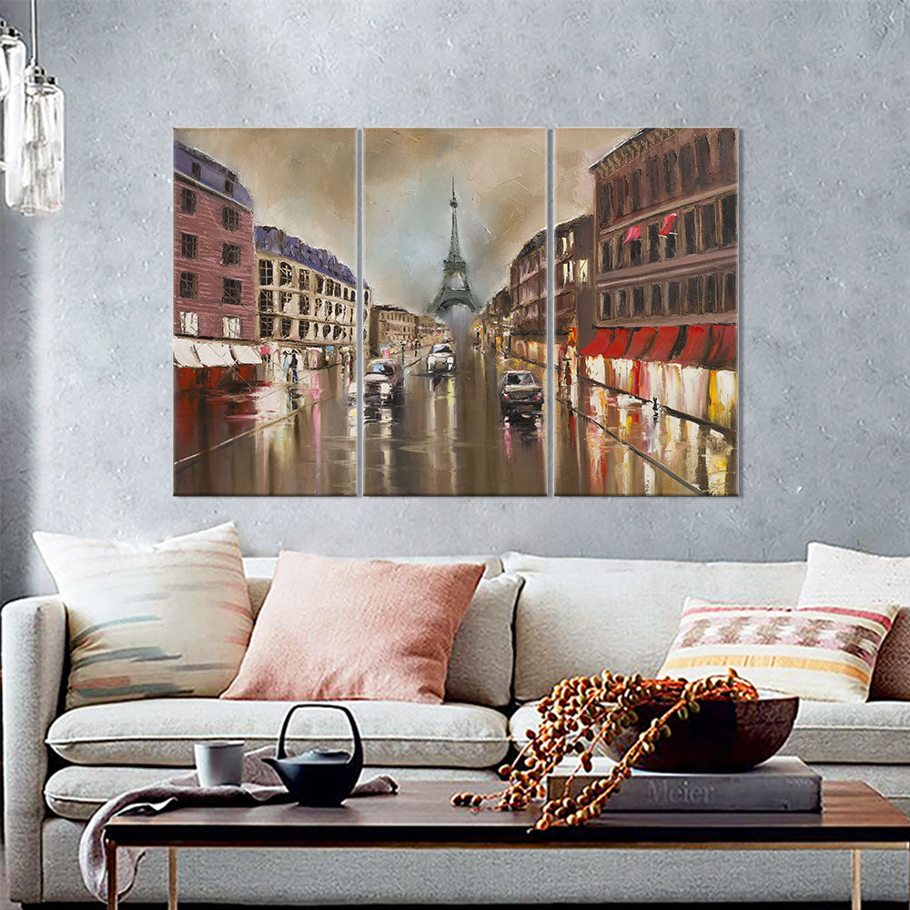 Paris Street Painting Canvas Wall Art