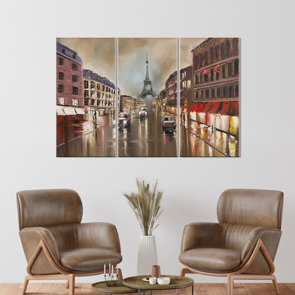 Paris Street Painting Canvas Wall Art