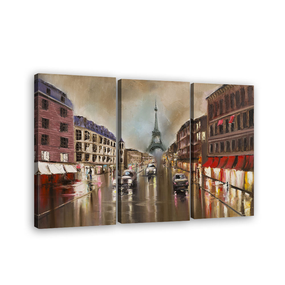 Paris Street Painting Canvas Wall Art