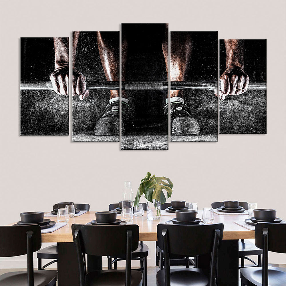 Barbell Workout Training Canvas Wall Art