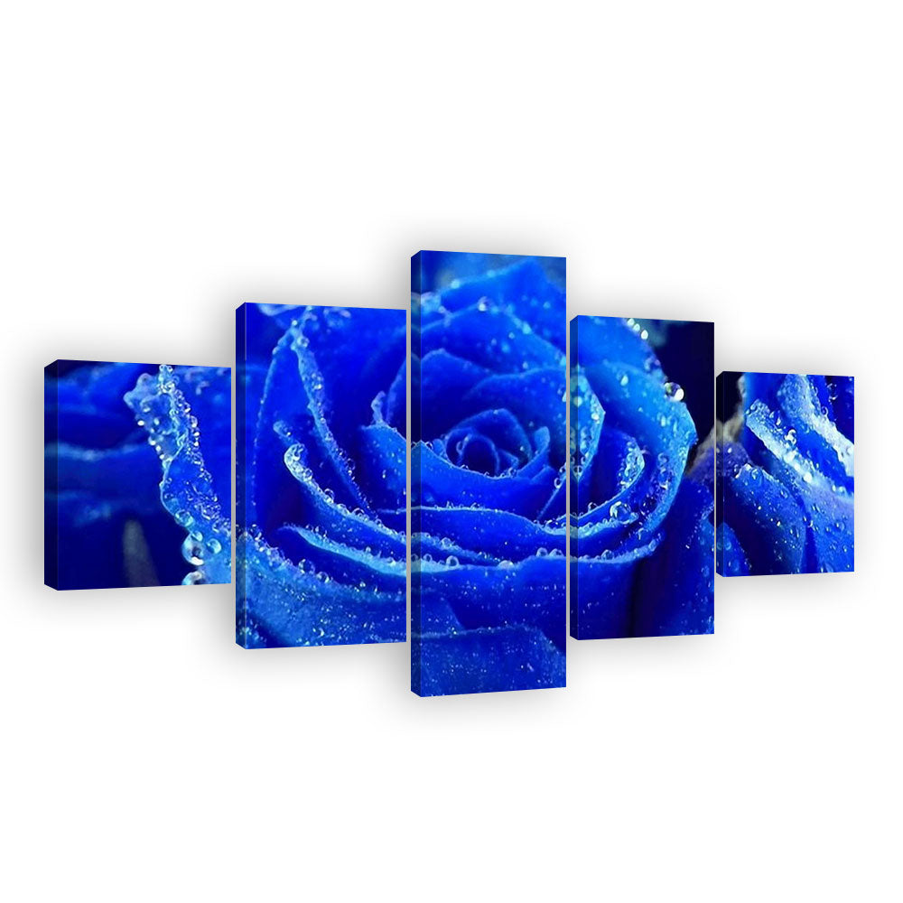 Beautiful Dark Blue Rose Canvas Wall Art