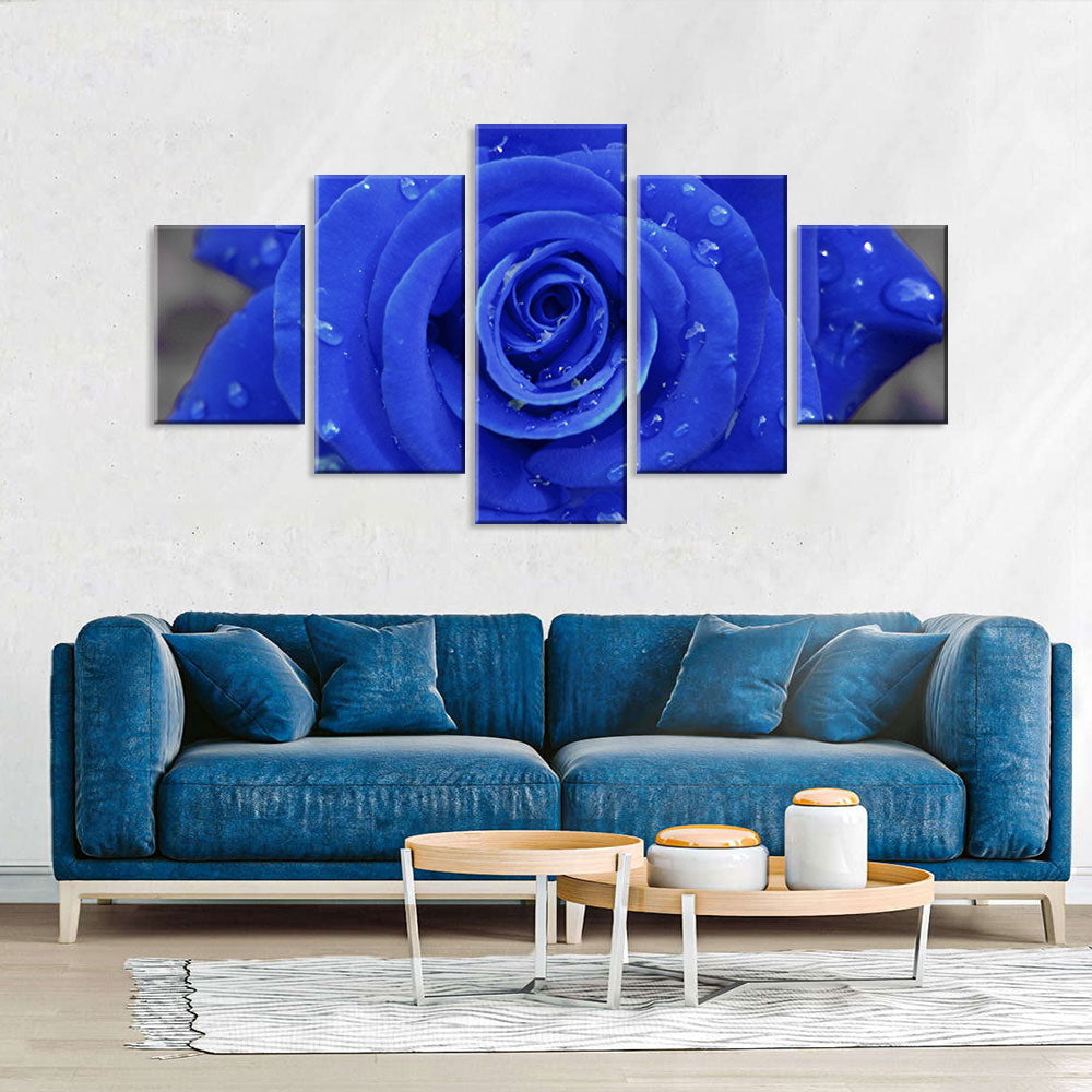 Blue Rose Canvas Wall Art