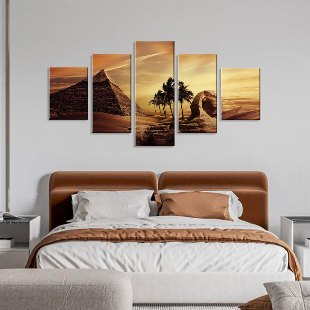 Egypt Pyramid and Sphinx Canvas Wall Art