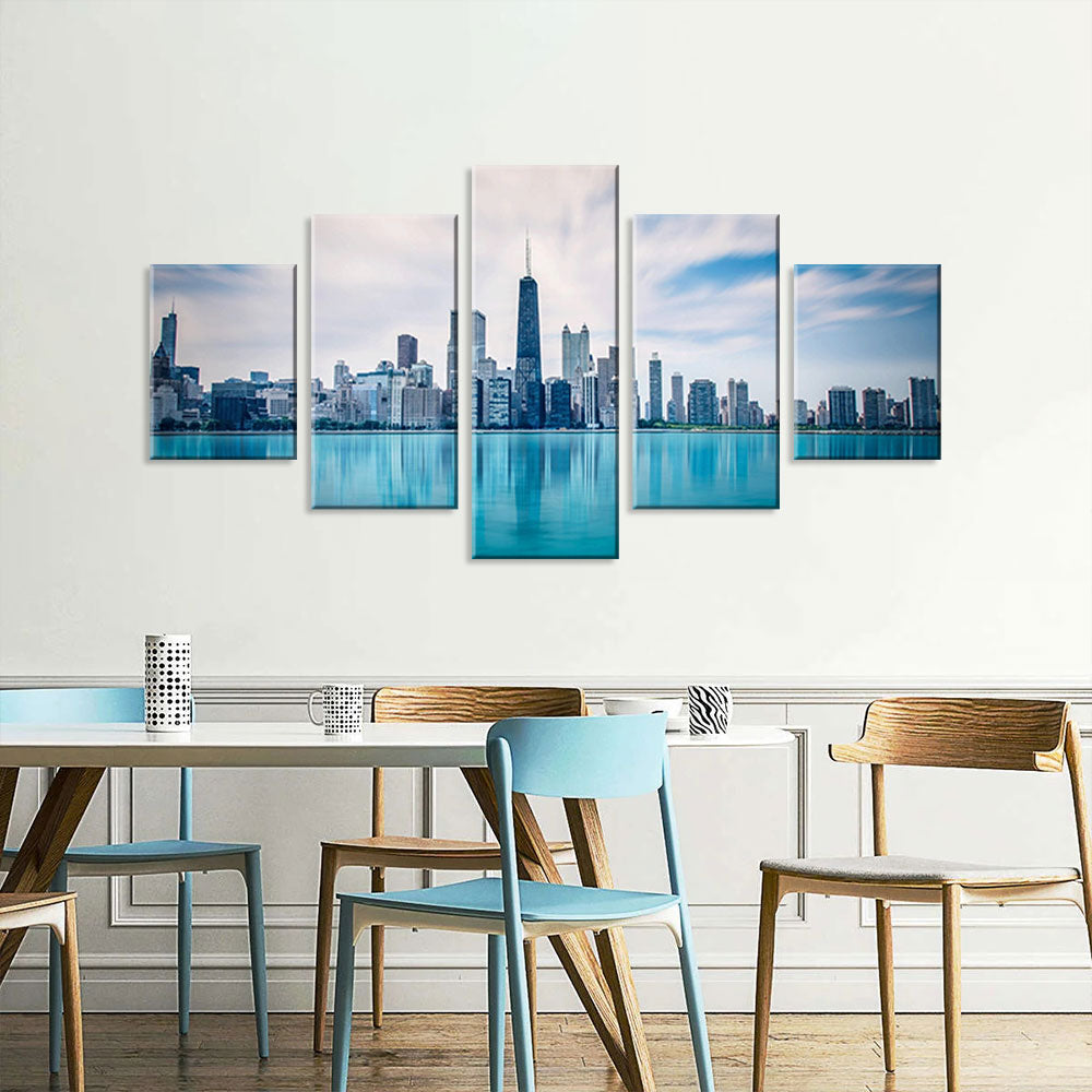 Stunning Multi-Panel Chicago Skyline Canvas Wall Art