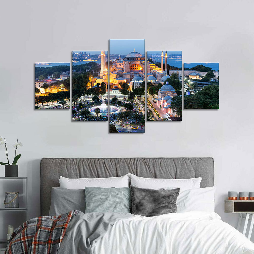 Mosque Of Hagia Sophia Canvas Wall Art