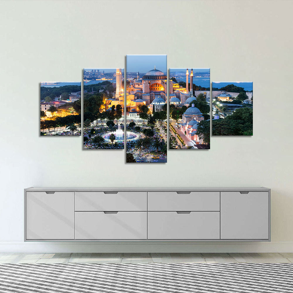 Mosque Of Hagia Sophia Canvas Wall Art