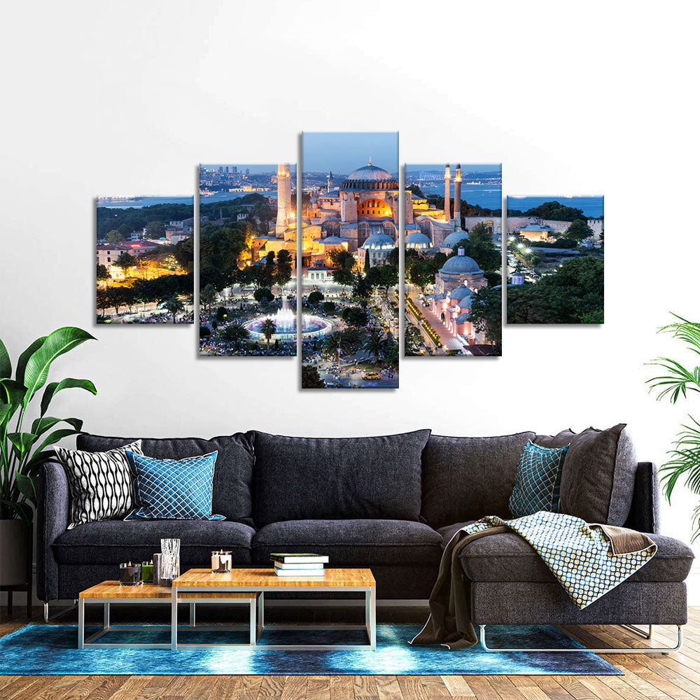 Mosque Of Hagia Sophia Canvas Wall Art