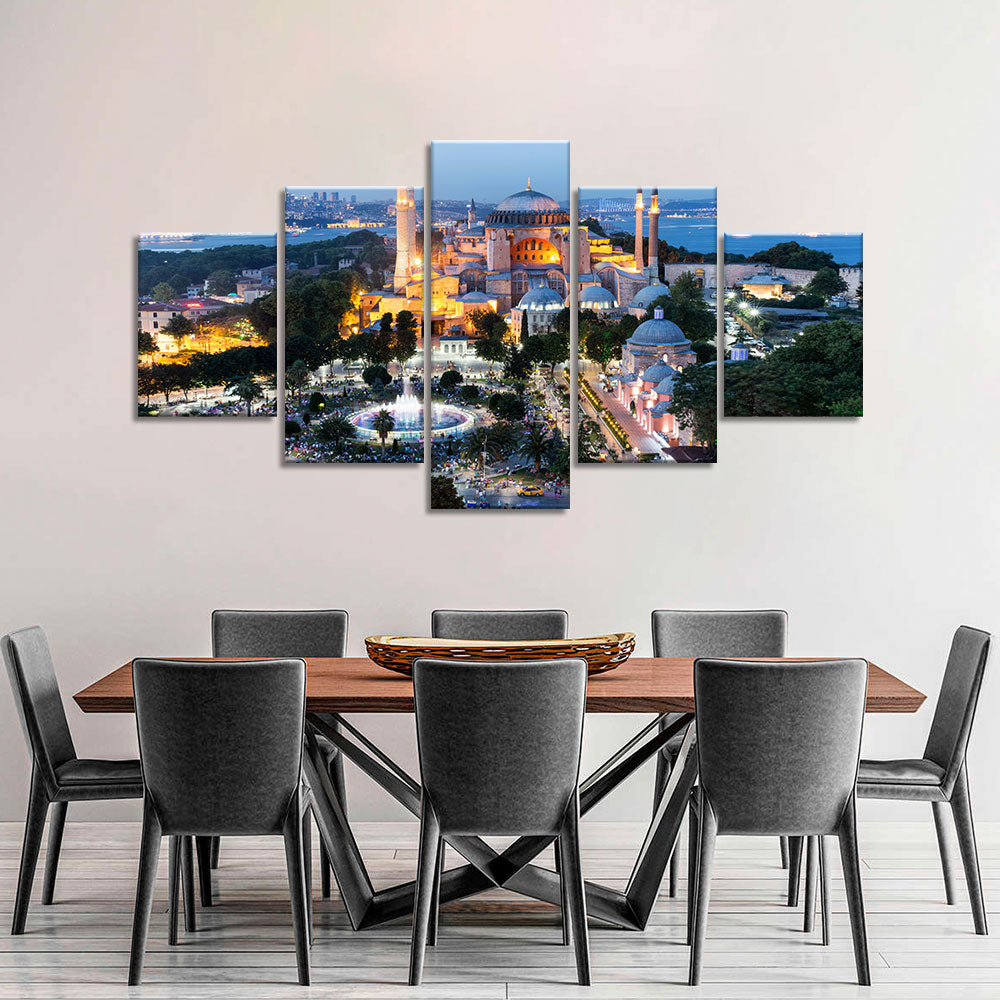 Mosque Of Hagia Sophia Canvas Wall Art