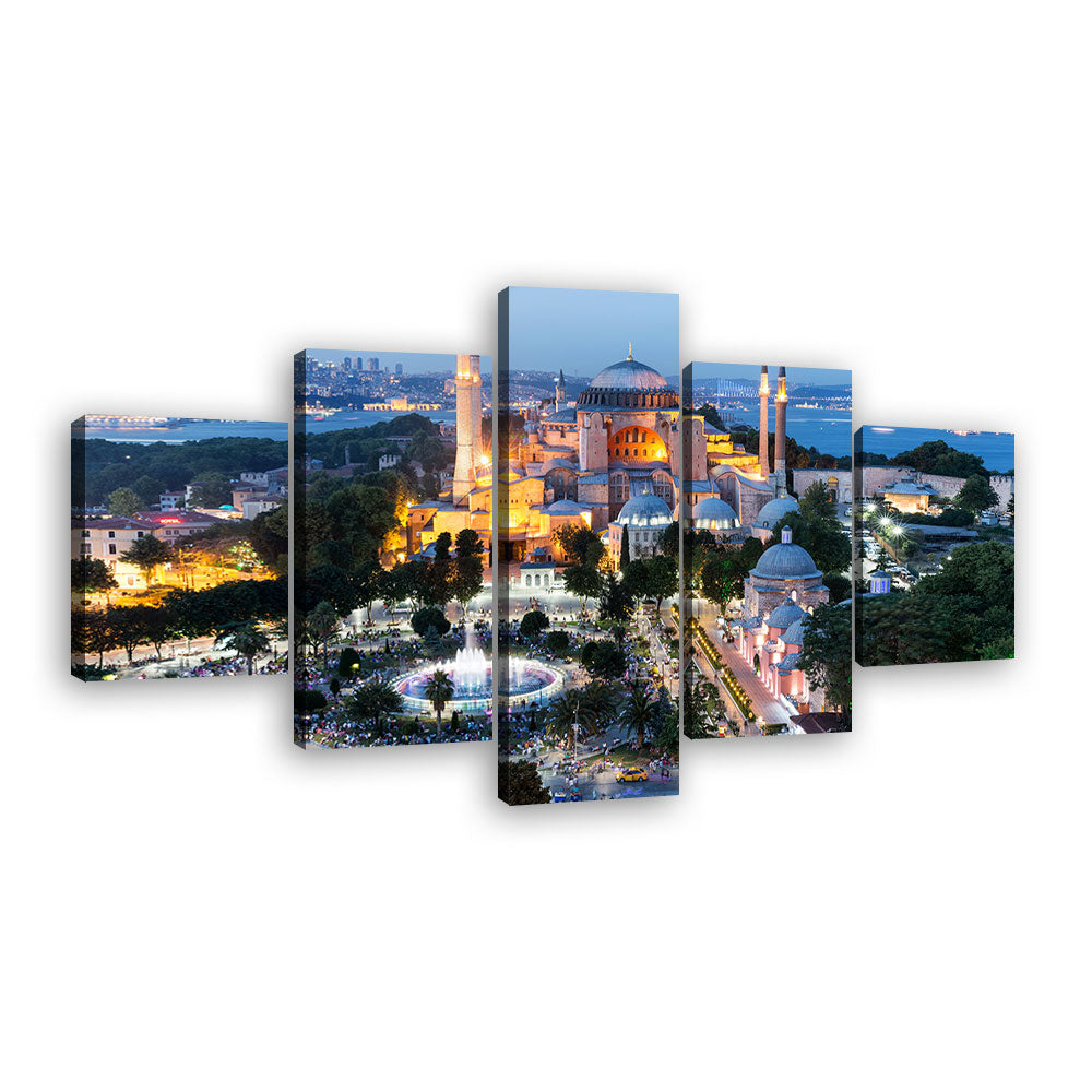 Mosque Of Hagia Sophia Canvas Wall Art
