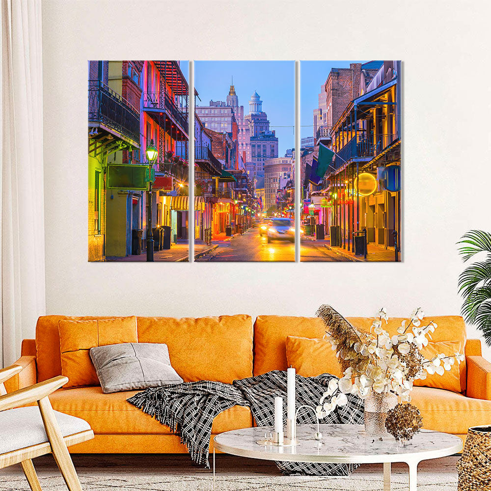 New Orleans Bourbon Street Canvas Wall Art