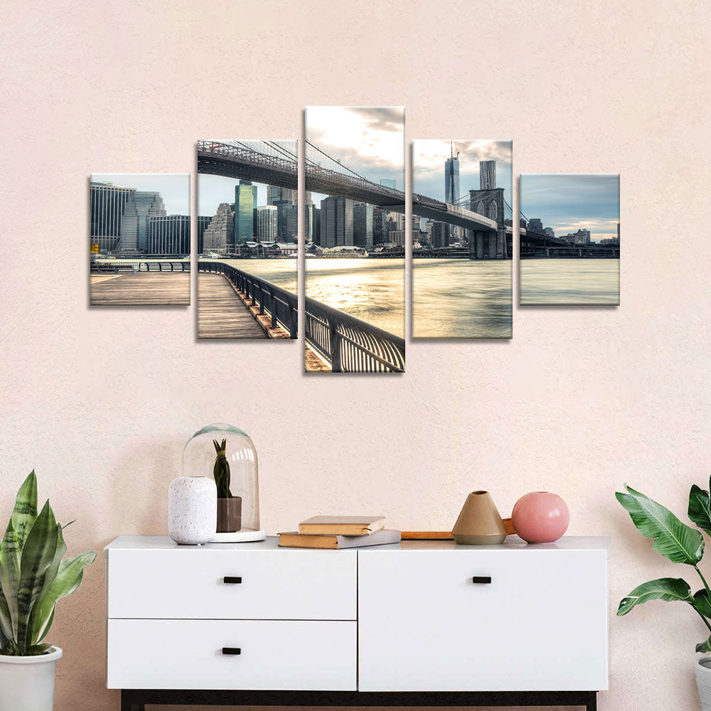 New York Brooklyn Bridge Canvas Wall Art