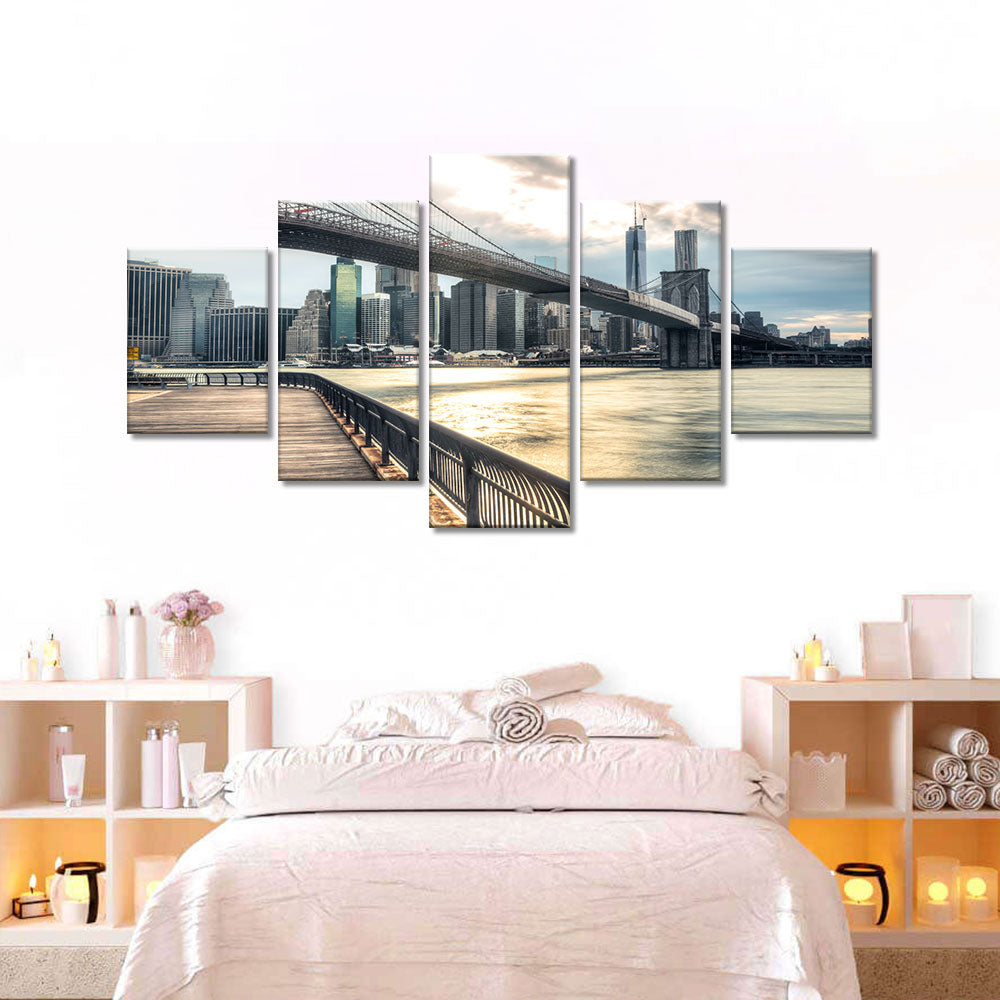 New York Brooklyn Bridge Canvas Wall Art