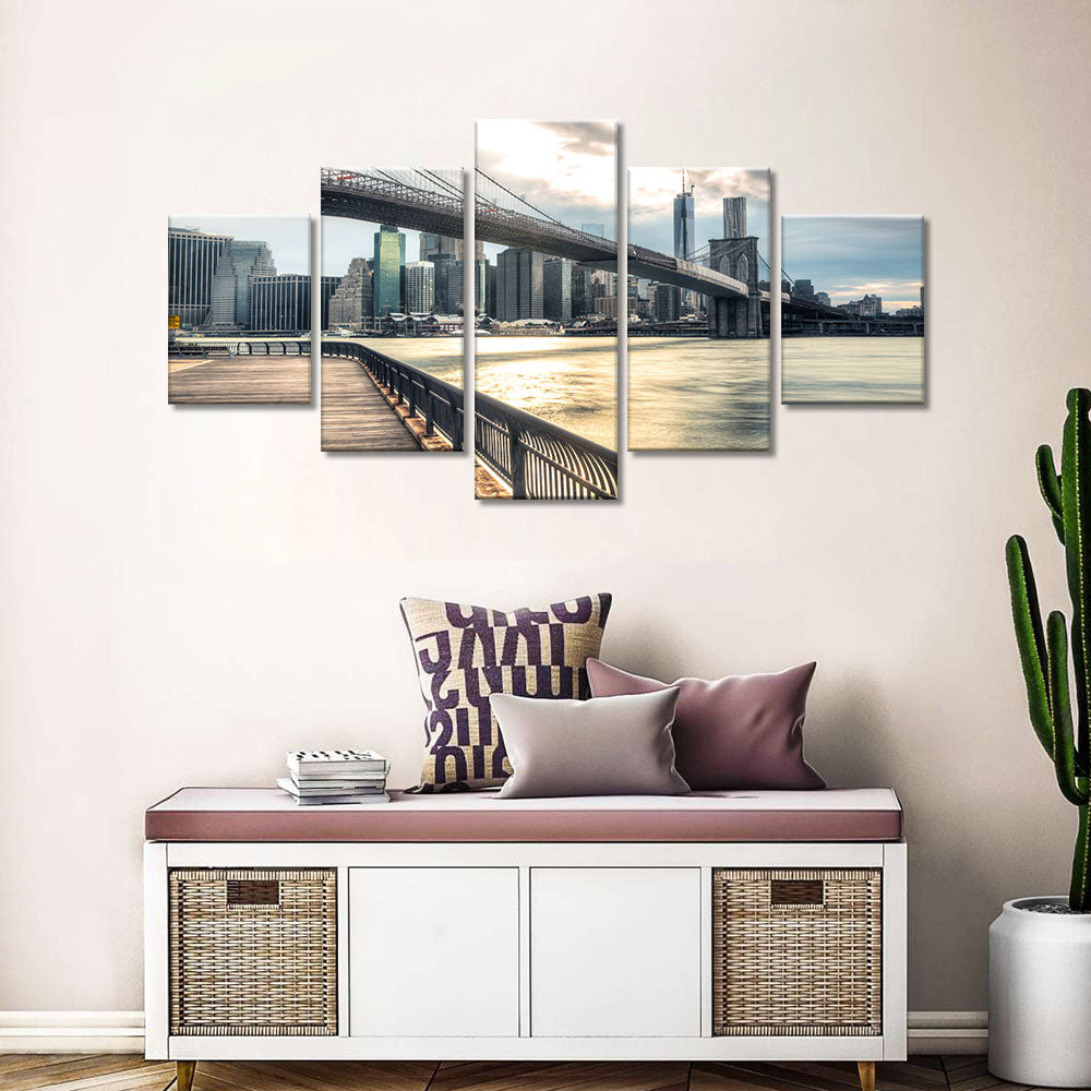 New York Brooklyn Bridge Canvas Wall Art