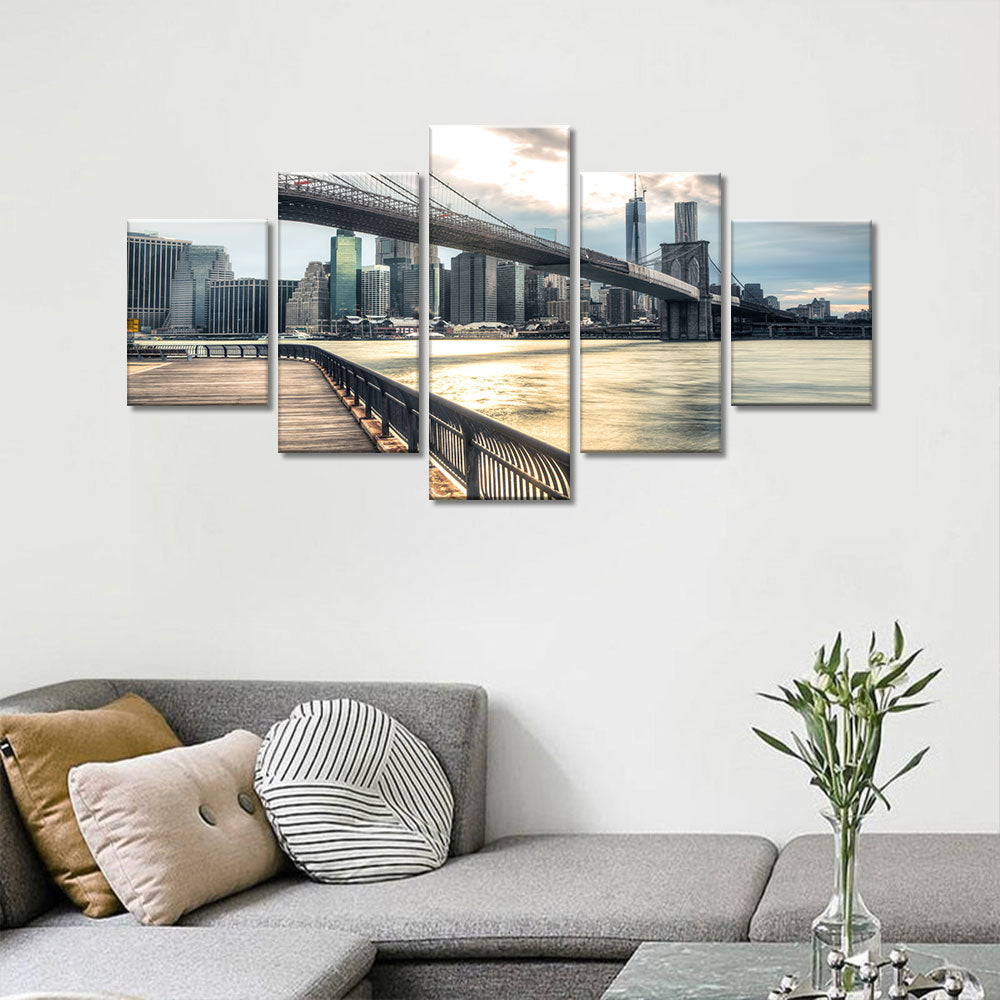 New York Brooklyn Bridge Canvas Wall Art