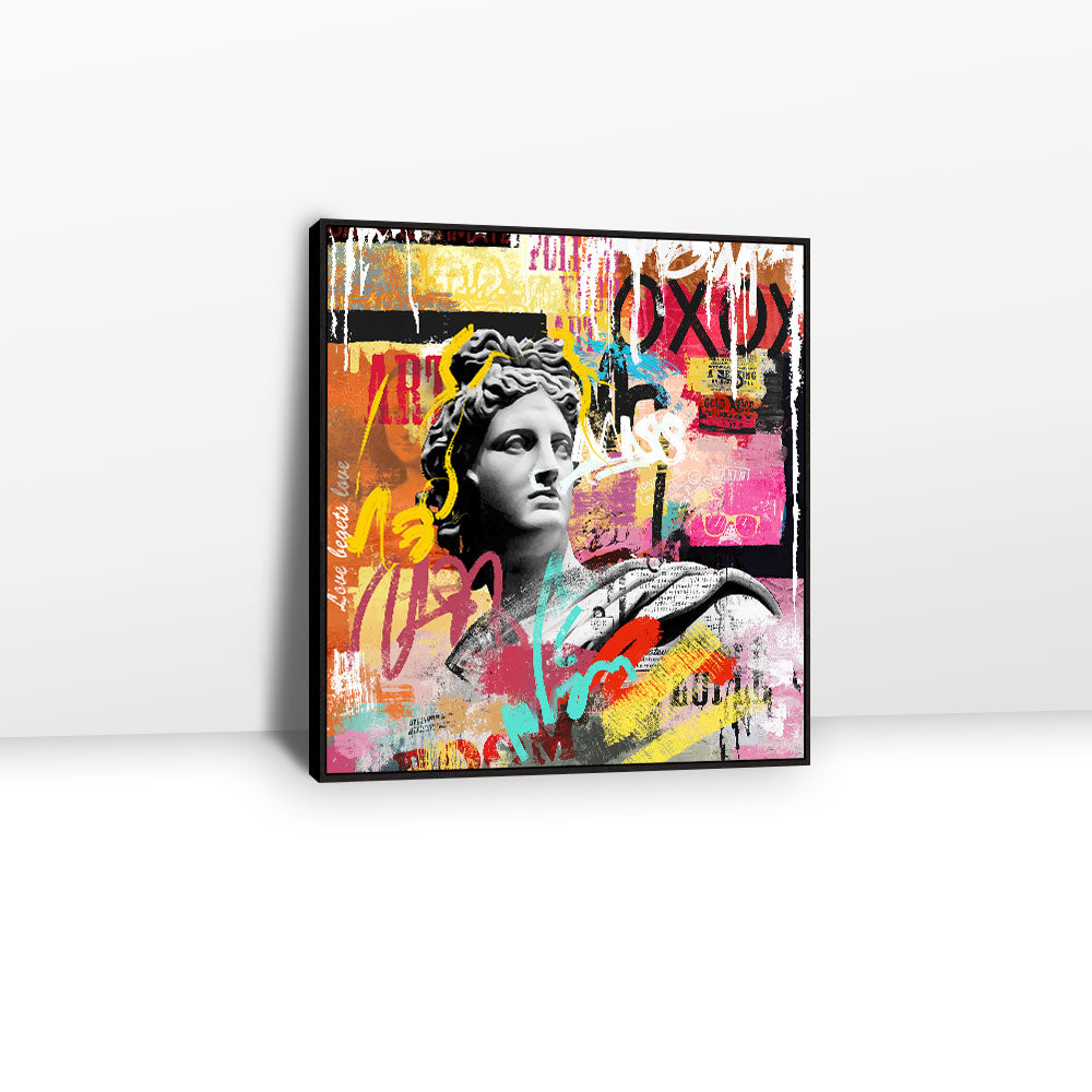 Street Art Statue Of David Graffiti Canvas Wall Art