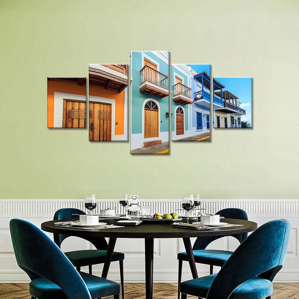 Street in Old San Juan Canvas Wall Art