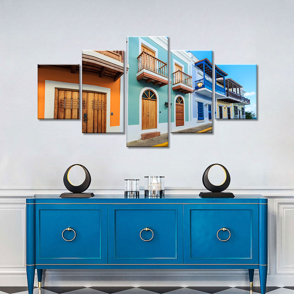 Street in Old San Juan Canvas Wall Art