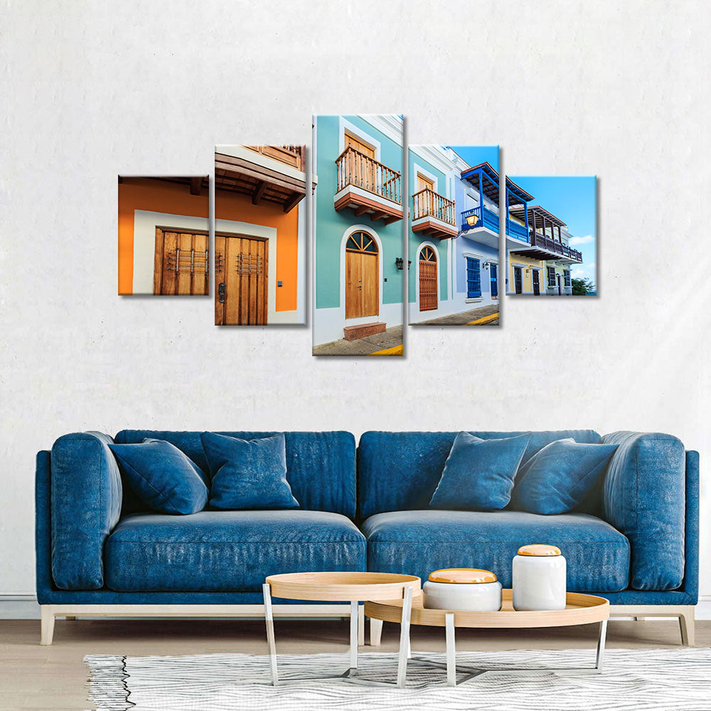 Street in Old San Juan Canvas Wall Art