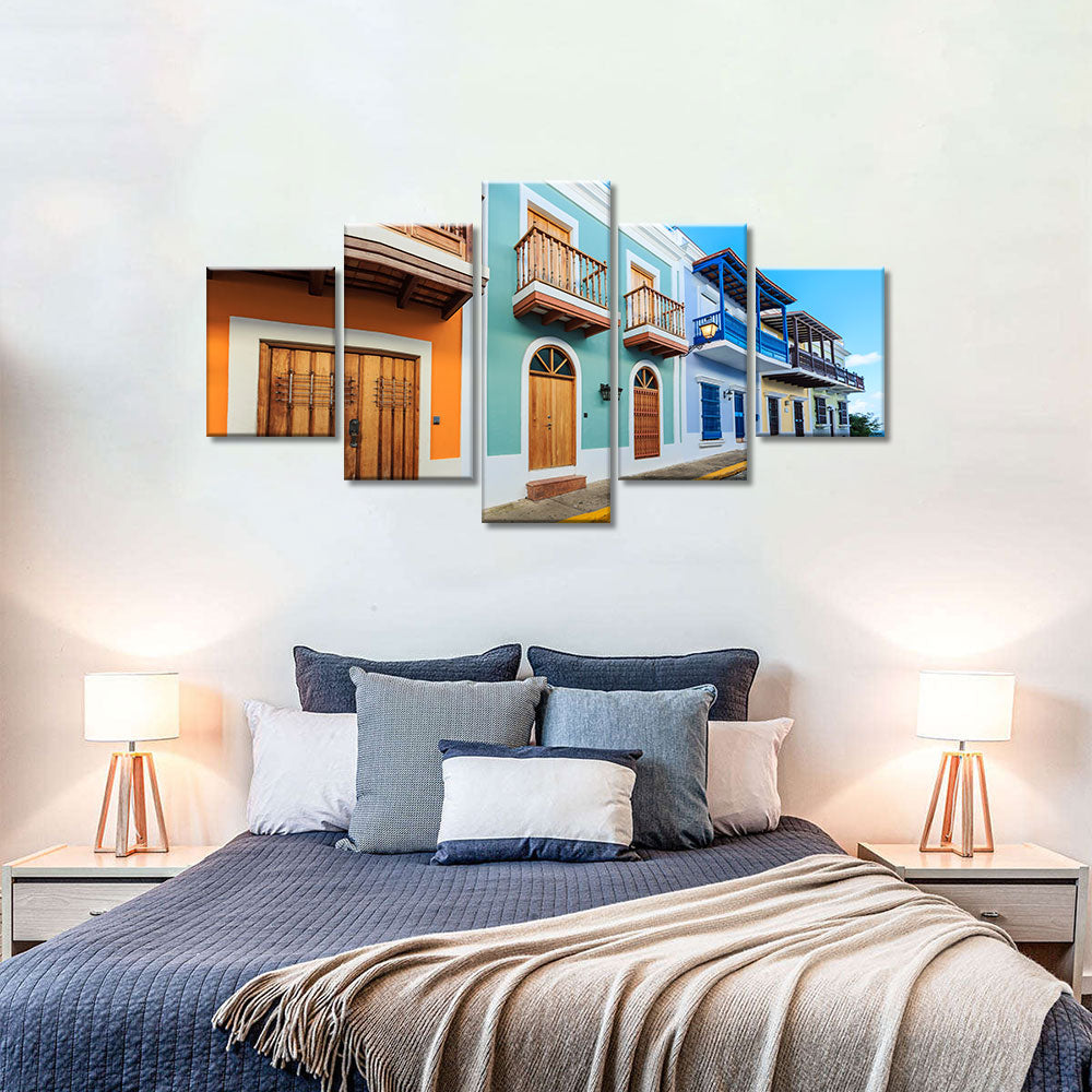 Street in Old San Juan Canvas Wall Art