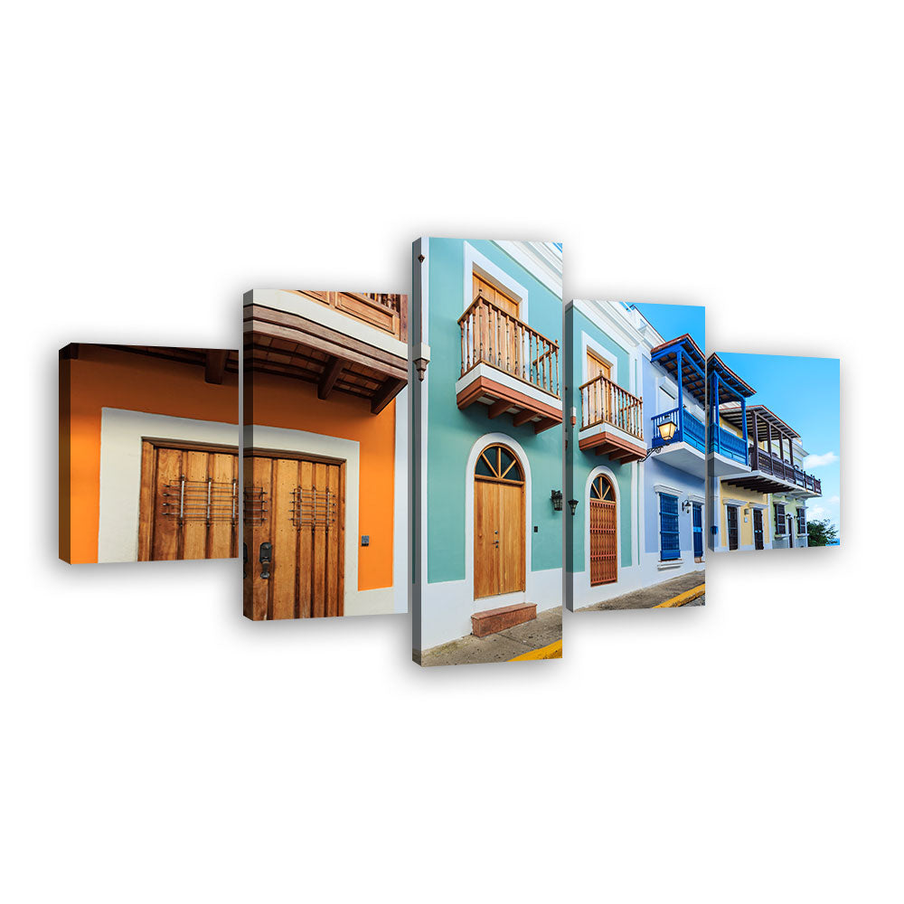 Street in Old San Juan Canvas Wall Art