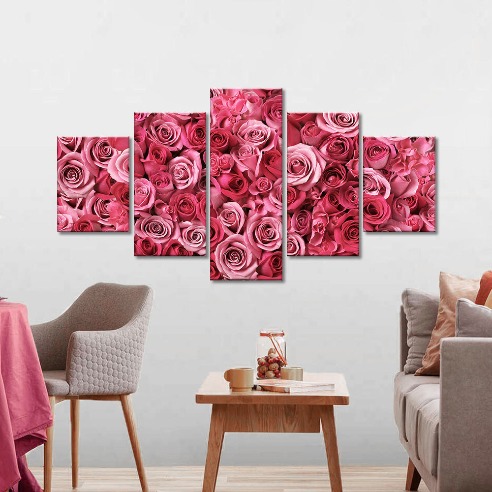 Stunning Pink Roses Canvas Wall Art