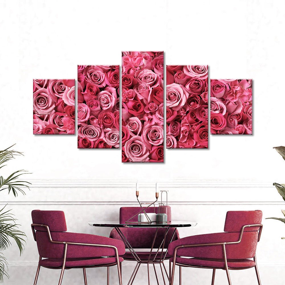 Stunning Pink Roses Canvas Wall Art