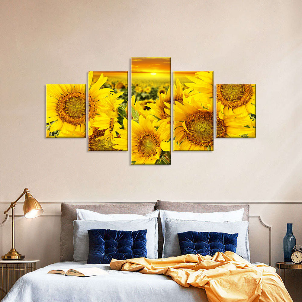Sunflower Sunrise Canvas Wall Art