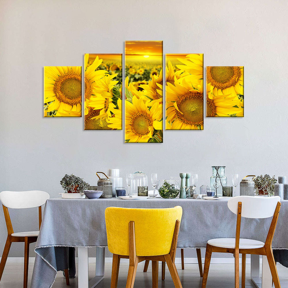 Sunflower Sunrise Canvas Wall Art