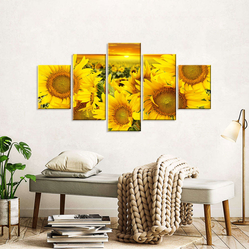 Sunflower Sunrise Canvas Wall Art