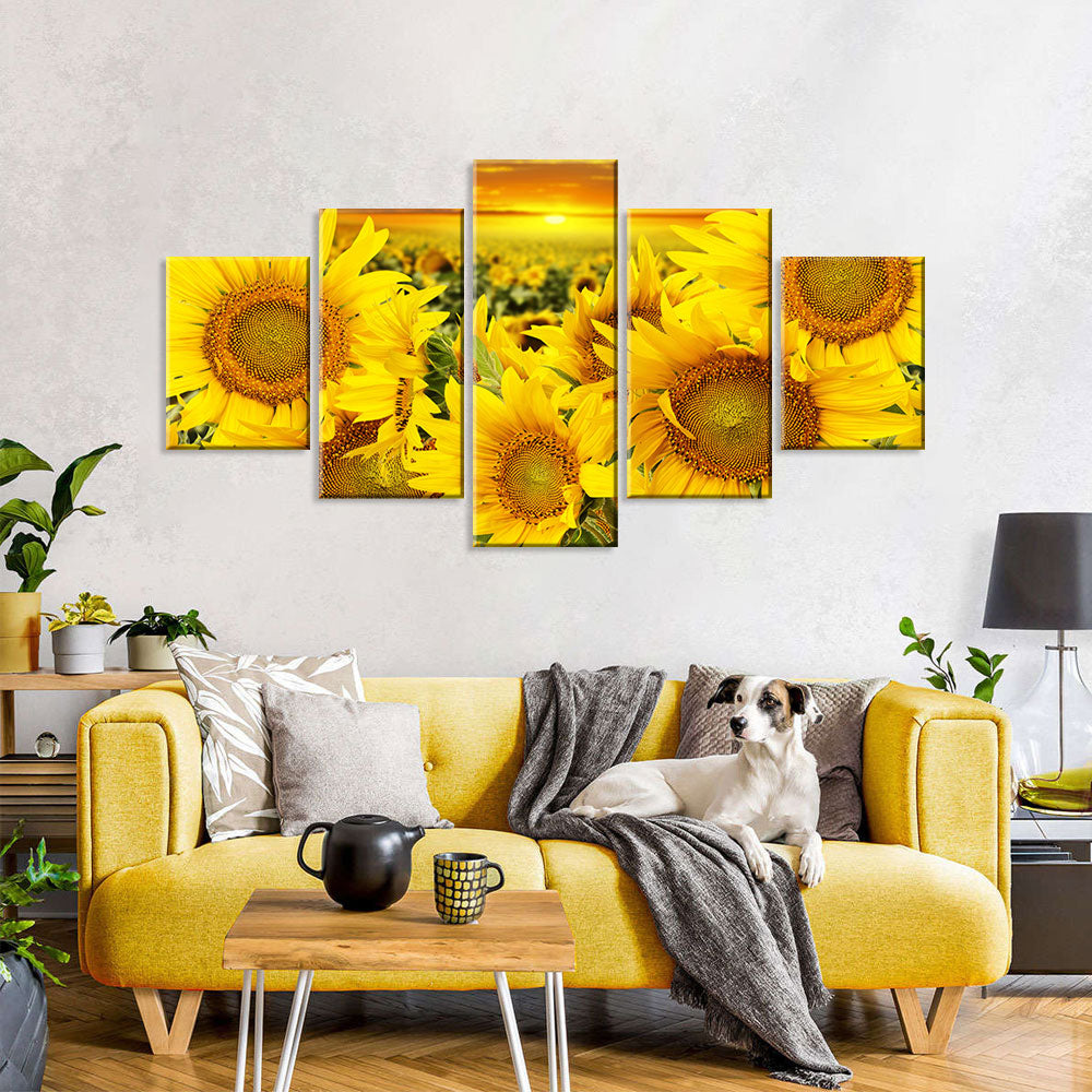 Sunflower Sunrise Canvas Wall Art