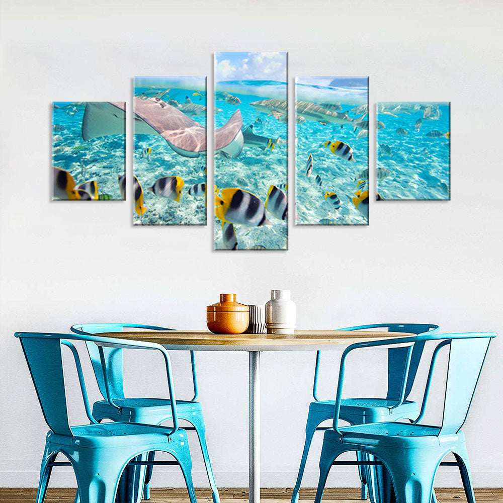 Tropical Underwater Paradise Canvas Wall Art