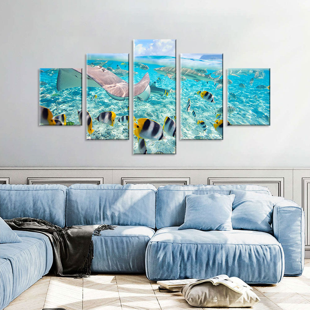 Tropical Underwater Paradise Canvas Wall Art