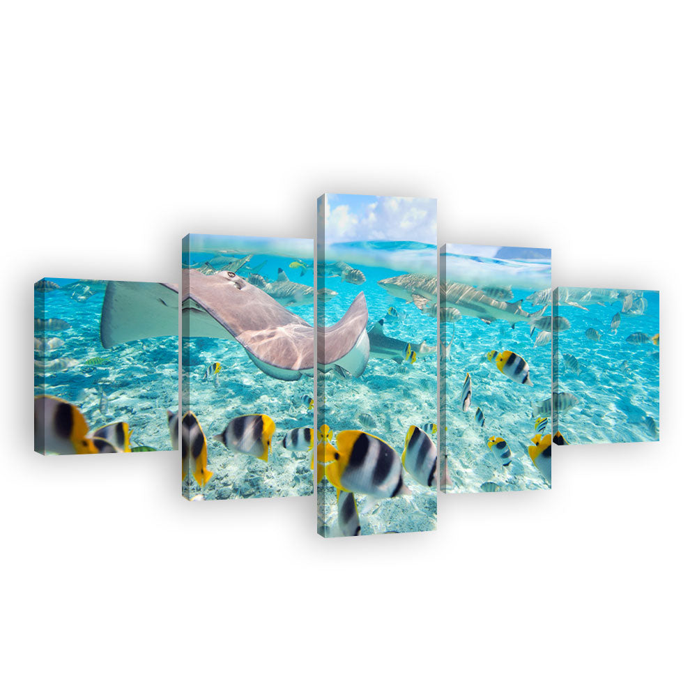 Tropical Underwater Paradise Canvas Wall Art