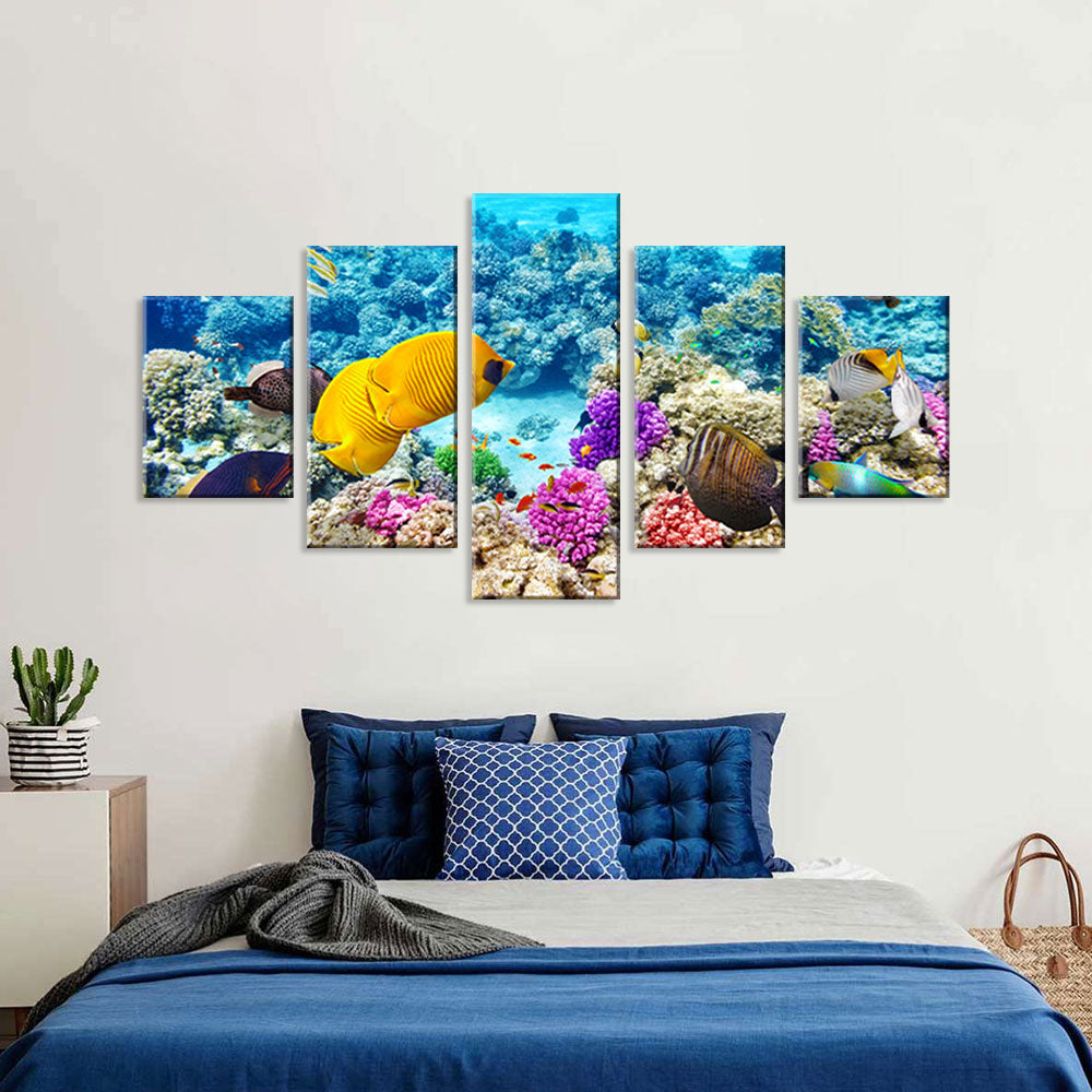 Colorful Coral Reef Canvas Wall Art
