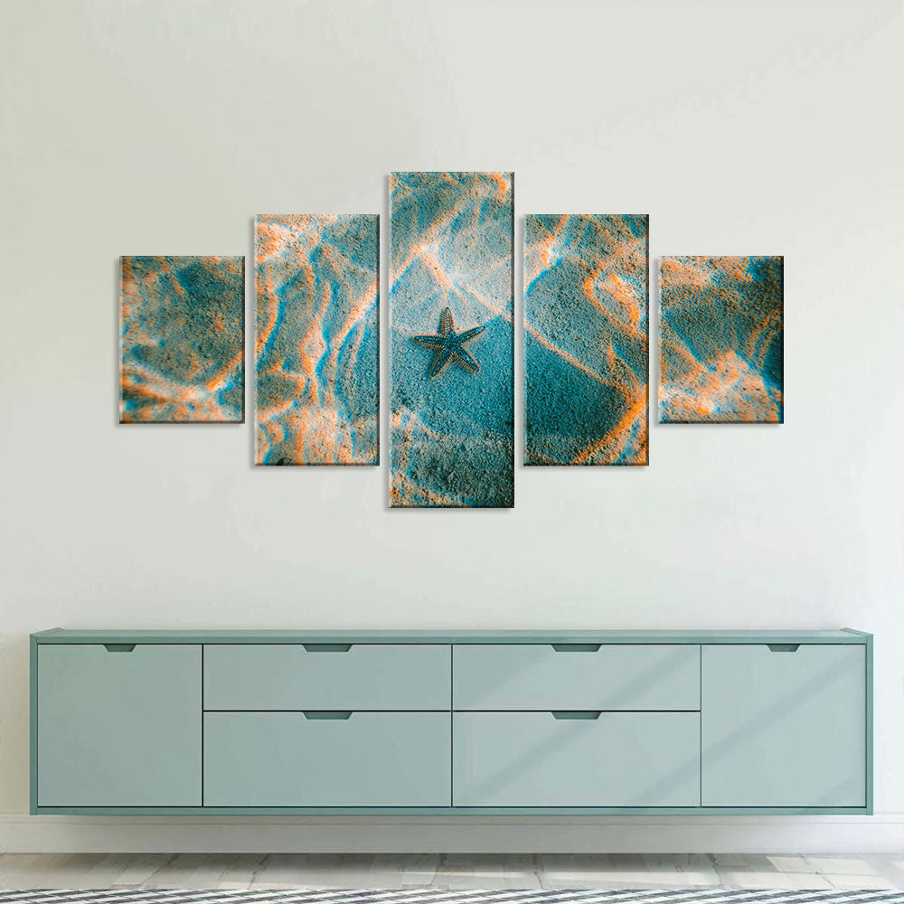 Underwater Starfish Canvas Wall Art