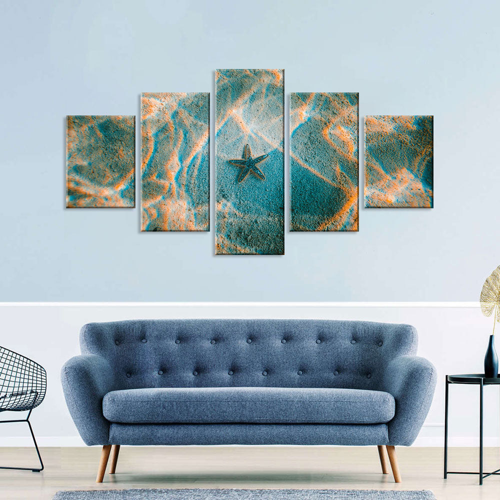 Underwater Starfish Canvas Wall Art