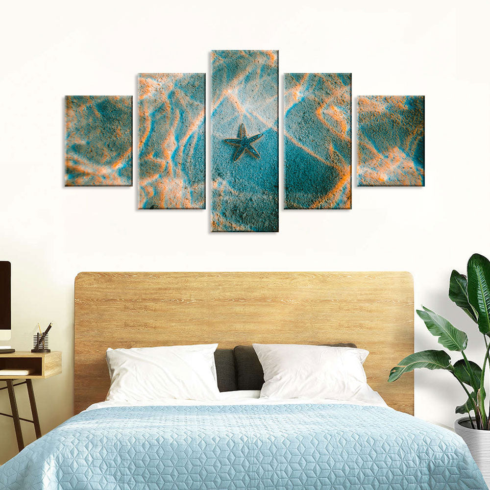 Underwater Starfish Canvas Wall Art