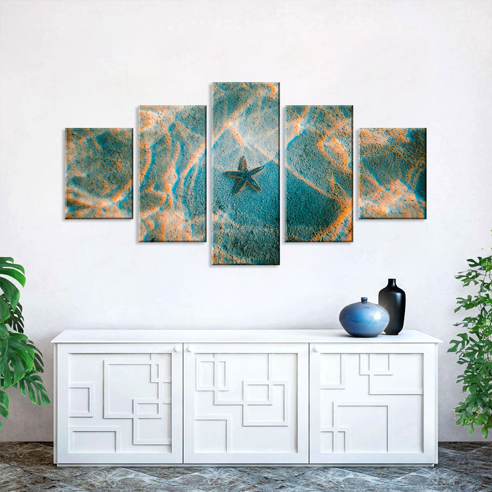 Underwater Starfish Canvas Wall Art