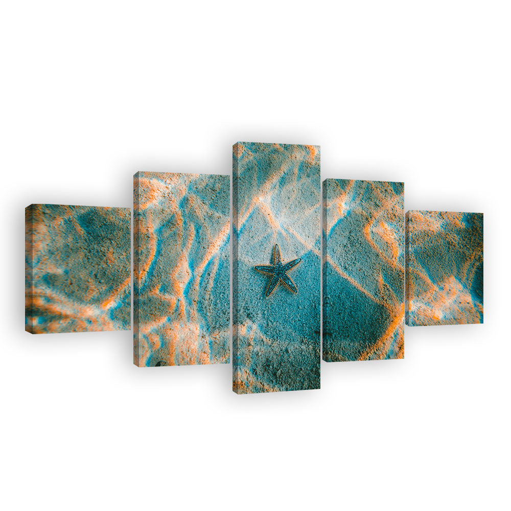 Underwater Starfish Canvas Wall Art