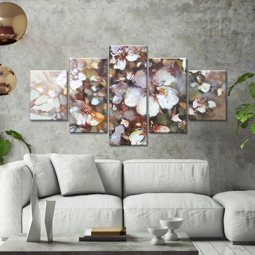Watercolor Almond Blossom Canvas Wall Art