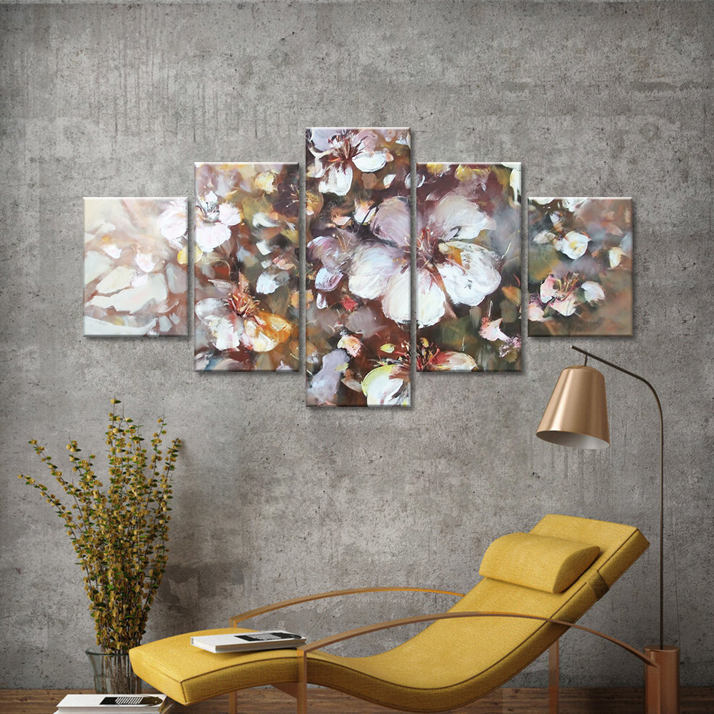 Watercolor Almond Blossom Canvas Wall Art