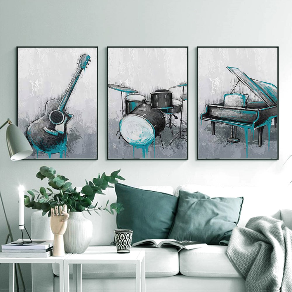 Musical Harmony – 3-Piece Canvas Wall Art