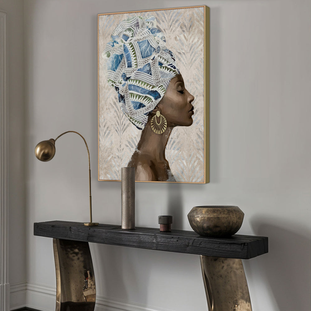 Regal Beauty: African Queen Canvas Wall Art
