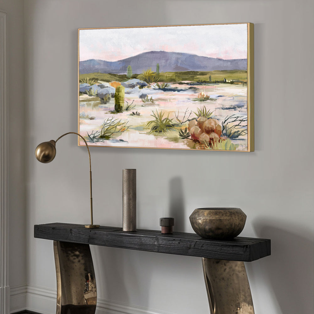 Serene Desert Landscape Canvas Wall Art