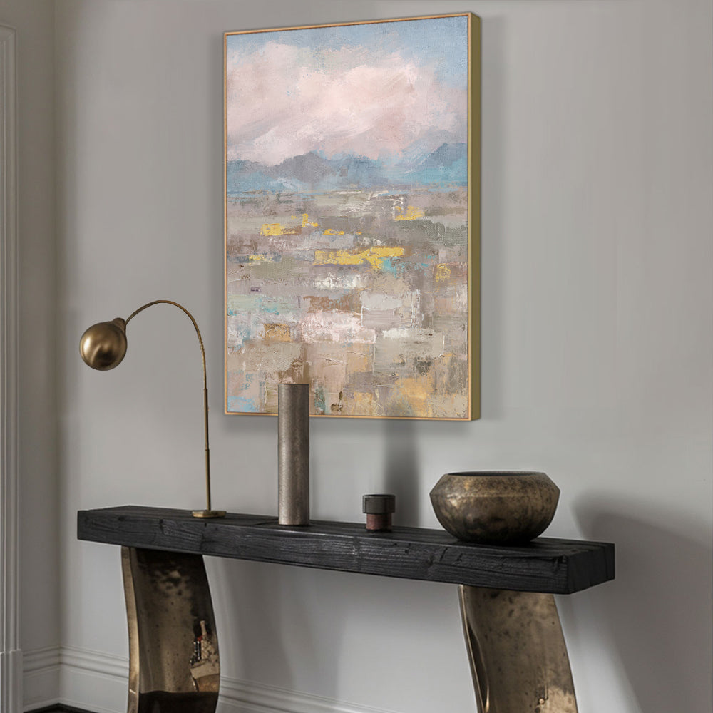 Pastel Horizon Abstract Canvas Wall Art