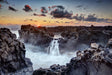 Volcanic Shores Sunset Canvas Wall Art